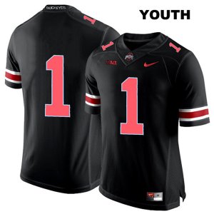 Youth NCAA Ohio State Buckeyes Jeffrey Okudah #1 College Stitched No Name Authentic Nike Red Number Black Football Jersey SE20L36UI